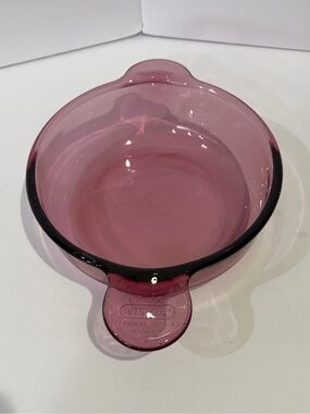Vintage Corningware Visions Cranberry Grab It V-240-B